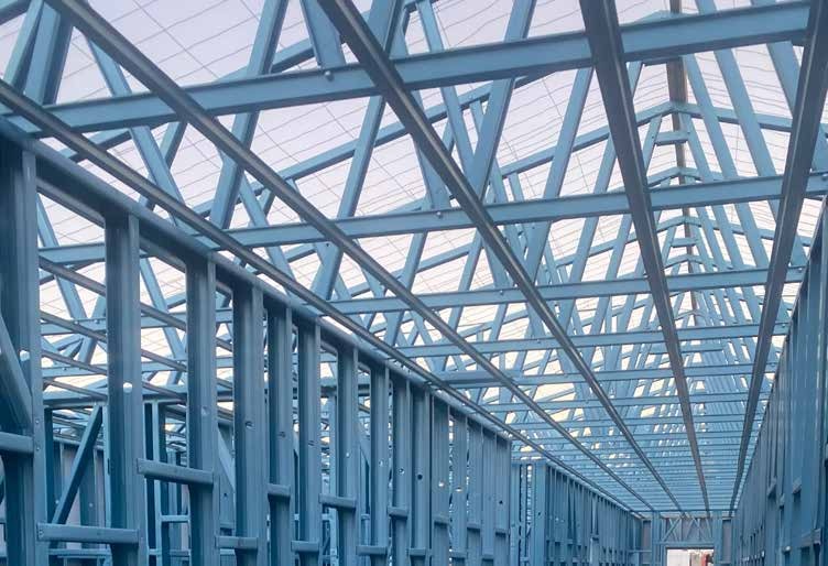 Detailed structural framing from BWC's wind farm project photography